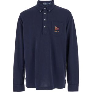 Polo Ralph Lauren, Heren, Tops, Blauw, Maat: M Katoen,