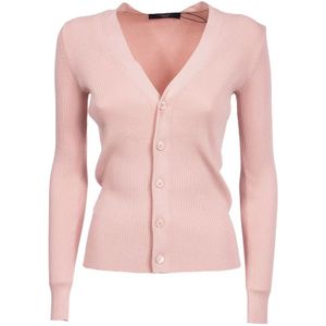 Weekend Max Mara, Dames, Truien, Roze, Maat: L Viscose,