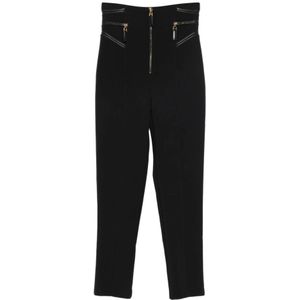 Elisabetta Franchi - Hoge Taille Broek - Zwart - Dames