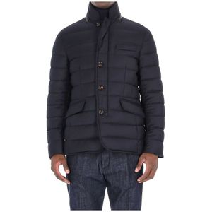 Moorer, Heren, Jassen, Blauw, Maat: 2XL Wol,