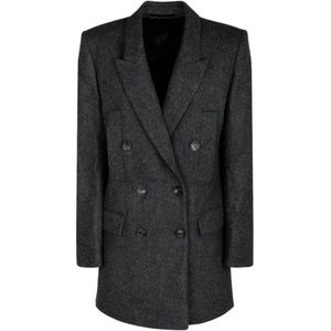 Isabel Marant, Dames, Jassen, Grijs, Maat: 2XS Wol,