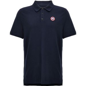 Canada Goose, Heren, Tops, Blauw, Maat: S Piqué,