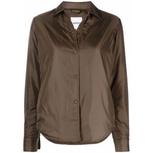 Aspesi, Dames, Blouses & Shirts, Groen, Maat: M Nylon,