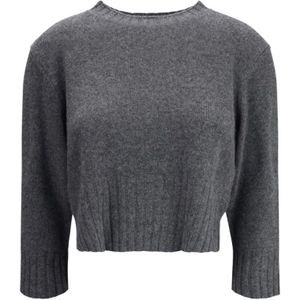 Loulou Studio, Dames, Truien, Grijs, Maat: S Kasjmier,