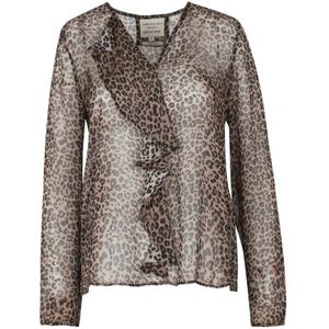 Alessia Santi, Dames, Blouses & Shirts, Beige, Maat: XS Zijde,