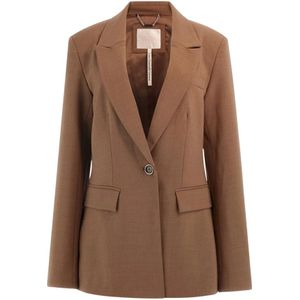 Guess, Dames, Jassen, Bruin, Maat: XS Poliester,