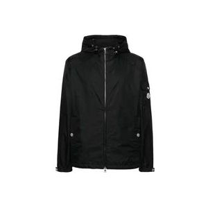 Moncler Zwarte waterafstotende jas met capuchon , Black , Heren , Maat: 2XL