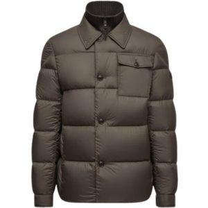 Moncler, Heren, Jassen, Groen, Maat: M Wol,