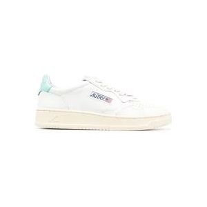 Autry Lage Dames Wit/Turquoise Sneakers , White , Dames , Maat: 37 EU