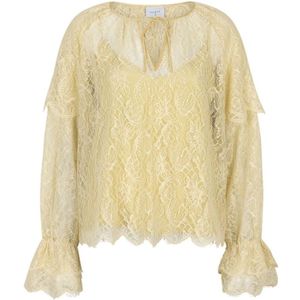 Dante 6, Dames, Blouses & Shirts, Geel, Maat: XS Leer,