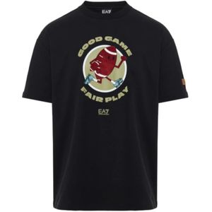 Emporio Armani Ea7, Heren, Tops, Zwart, Maat: S Katoen,