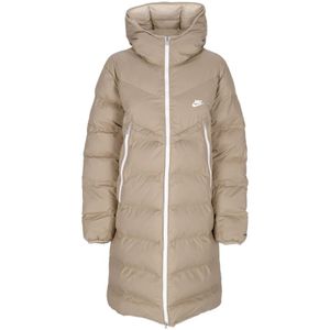 Nike - Mantel - Bruin - Polyester - Gewatteerde Hooded Parka Windrunner