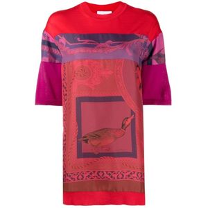 Ferragamo, Dames, Tops, Rood, Maat: M