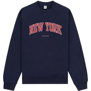 Sporty & Rich, Dames, Sweatshirts & Hoodies, Blauw, Maat: M Katoen,