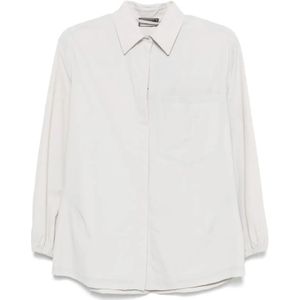 Herno, Dames, Blouses & Shirts, Grijs, Maat: M Katoen,
