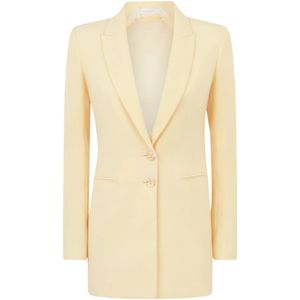 Patrizia Pepe, Dames, Jassen, Geel, Maat: 2XS Poliester,