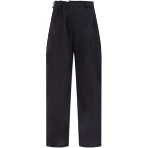 MM6 Maison Margiela, Dames, Broeken, Grijs, Maat: 2XS Wol,