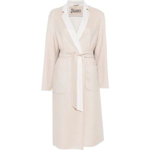 Herno, Dames, Mantels, Beige, Maat: XS Wol,