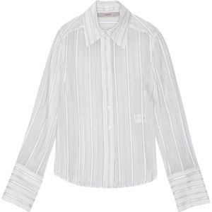 Remain Birger Christensen, Dames, Blouses & Shirts, Wit, Maat: L Viscose,