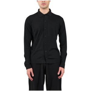 Roberto Collina, Heren, Overhemden, Zwart, Maat: M Wol,