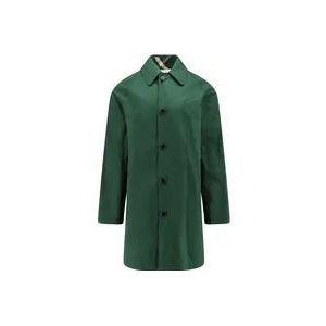 Burberry Single-Breasted Coats , Green , Heren , Maat: L