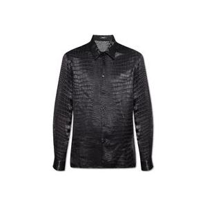 Versace Shirt met dierenmotief , Black , Heren , Maat: S