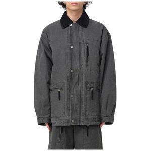 Isabel Marant, Heren, Jassen, Zwart, Maat: L Corduroy,