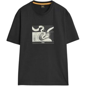 Hugo - T-shirt - Zwart - Heren - 100% Katoen