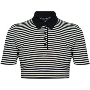 Dolce & Gabbana, Dames, Blouses & Shirts, Zwart, Maat: XS Wol,