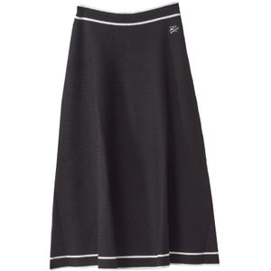 Karl Lagerfeld, Dames, Rokken, Zwart, Maat: M Nylon,