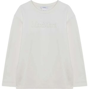 Max Mara, Dames, Sweatshirts & Hoodies, Wit, Maat: L Katoen,