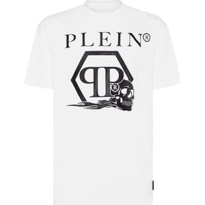 Philipp Plein, unisex, Tops, Wit, Maat: 2XL Katoen,