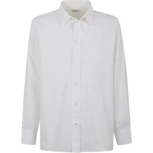 Saint Laurent, Heren, Overhemden, Wit, Maat: L Katoen,