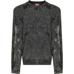 Diesel, Heren, Truien, Grijs, Maat: S Wol,