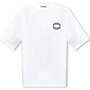 Moschino, Heren, Tops, Wit, Maat: M Katoen,