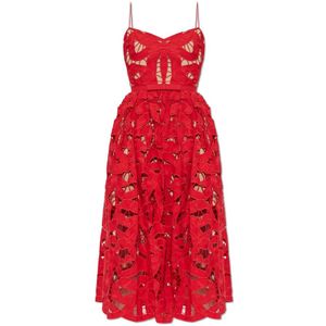 Self Portrait, Dames, Jurken, Rood, Maat: 2XS Katoen,