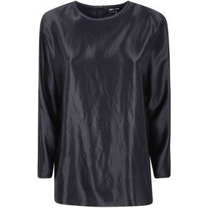 Giorgio Armani, Dames, Tops, Zwart, Maat: M Zijde,