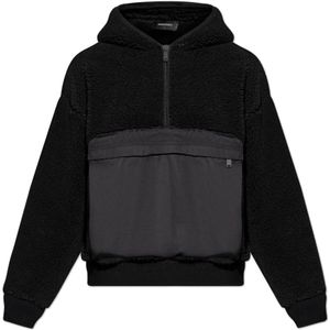 Dsquared2, Heren, Sweatshirts & Hoodies, Zwart, Maat: M Fleece,