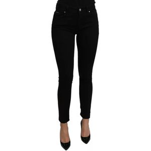 Dolce & Gabbana, Dames, Jeans, Zwart, Maat: 3XS Denim,