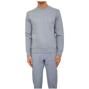 Sweater - Dark Grey - Met Logoprint - Ronde Hals - Lange Mouwen