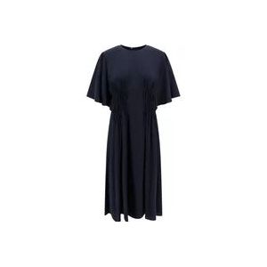 Chloé Zijden jurk met voorpand draperie , Blue , Dames , Maat: M