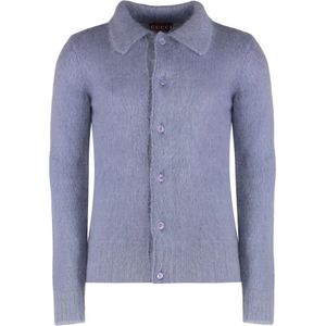 Gucci, Heren, Truien, Paars, Maat: M Mohair,