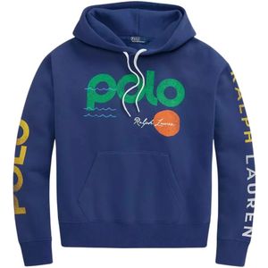 Ralph Lauren, Dames, Sweatshirts & Hoodies, Blauw, Maat: XS Katoen,