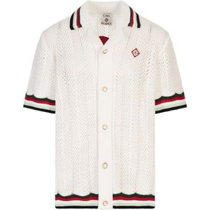 Casablanca, Heren, Overhemden, Wit, Maat: S Katoen,