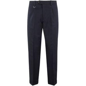 Paolo Pecora, Heren, Broeken, Blauw, Maat: S Katoen,