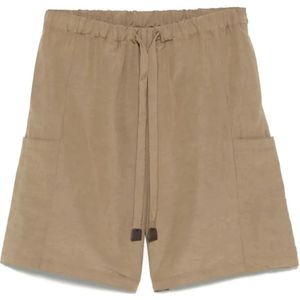 Max Mara, Dames, Korte broeken, Beige, Maat: 2XS