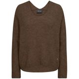 Trui - Mélange - Knitwear - V-hals - Losse Pasvorm - Lange Mouw