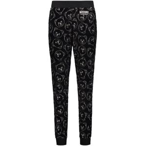 Moschino, Dames, Broeken, Zwart, Maat: S Katoen,