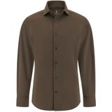 Boggi Milano - Overhemden - Bruin - Jersey
