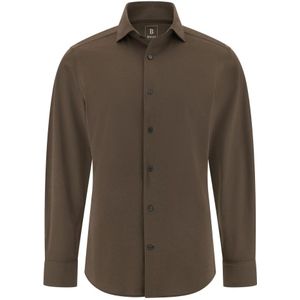 Boggi Milano - Overhemden - Bruin - Jersey